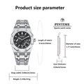 Drop Ship Item Time Mens Watch Formal Sports Steel Band Watch Men Niche Premium Waterproof Octagonal Stud Watch