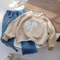Girls' Floral Print Lace Peplum Hoodie