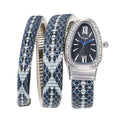 2025 New Cross-Border Bestseller Snake Bangle Rhinestone Snake Shape Dial Women Quartz Watch Personality Watch Wholesale