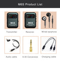 Wireless in-ear monitoring system 2.4G stereo studio band rehearsal scene IEM transmitter and receiver