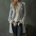 Women's Fall-Winter Velvet Embroidered Long Sleeve Patchwork Jacket 2026 - Pink