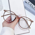 Overseas Light-Changing Blue-Light Glasses Fashionable Trendy Bare Face Glasses Frame Retro Versatile Slender Plano