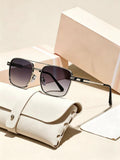 Pair Bridge Men Sunglasses Driving Sun-Proof Trendy Outing Metal Sunglasses Cool Versatile Personality Fashionable Sunglasses