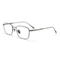 Beesfen New 20801Y Ultra-Light Pure Titanium Gold Silk Glasses Frame Anti-Blue Square Frame Men Si Pattern Frame Wholesale