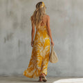 Floral Off-Shoulder Camisole Beach Dress, 2026 Summer