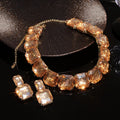 Premium Geometric Necklace Set Jewelry Retro Stud Elegant Clavicle Chain Bride Gown Design Accessory