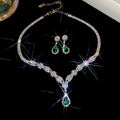 「 Sparkle Dazzling Star River」 Burst Sparkle Teardrop Necklace Fashionable Versatile Niche Design Detail Premium Burst Sparkle Teardrop Necklace