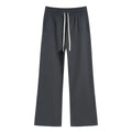 Men's Fall Western Fleece 430G Spliced Loose Fit Semi-Flared Sweatpants