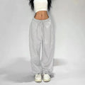 Sporty Retro Loose Wide Leg Pants