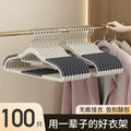 衣架加粗款无痕晾衣架宽肩防滑新款晾晒衣撑子塑料家用成人衣架子