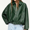 Women's Fall-Winter Retro Casual Lapel Collar Loose Jacket 2026 - Black