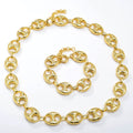 Western Statement Necklace Bracelet Set New Trendy Press Pattern Pig Nose Style Hip-Hop Overseas Wholesale Premium