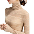 Women's High Neck Lace Autumn Layering Top