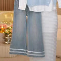 Girls' Flower Shirt Vest Jeans Pastoral Four-Piece Set