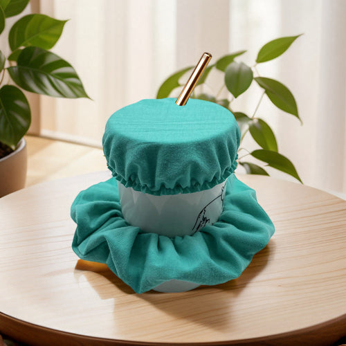Western Creative Dust-Proof Wide Cup Set Lid Hair Tie Stretch Fabric Night Shop Anti-Slip Drug Cup Set Manufacturing Pro Custom