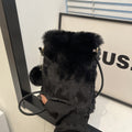 Fall/Winter New Plush Phone Bag Korean Solid Fuzzy Hanging Cord Bag Versatile Crossbody Coin Purse