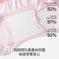 超柔软莫代尔女童内裤女10A桑蚕丝透气网孔抑菌裆女小童平角裤头