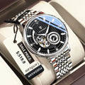 POEDAGAR Self-Winding Men Mechanical Watch Waterproof Glow Ultra Thin Mens Watch Live Export Bestseller Watch
