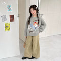 Girls' Cartoon Embroidery Knit Pullover