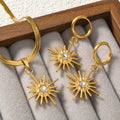 Overseas Pro Supply New Light Star Pendant Accessory Rhinestone Necklace Earrings Set 2-Piece Set Western Niche Jewelry Wholesale