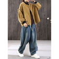 Spring Artistic Casual Plus Size Loose Lantern Harem Pants + Pants