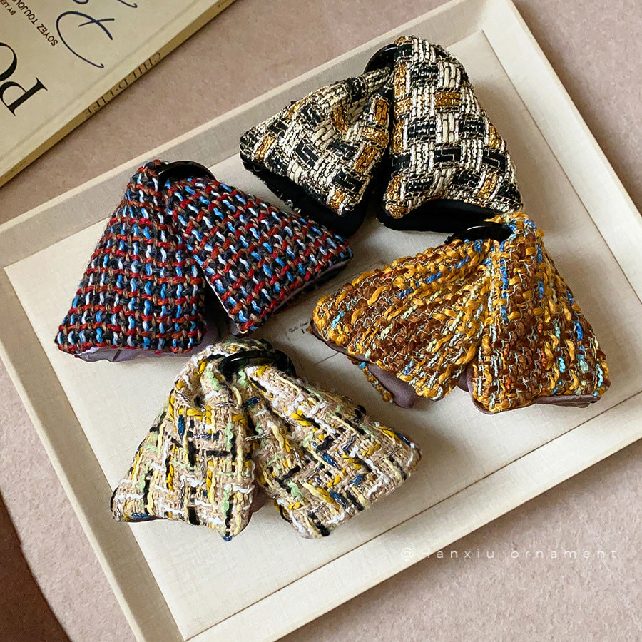 Korean Plaid Triangle Hair Claw Clip - view 2