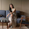 LiHuiEr李慧儿南法花园夏季燕麦重工刺绣连衣裙圆领宽松背心裙女