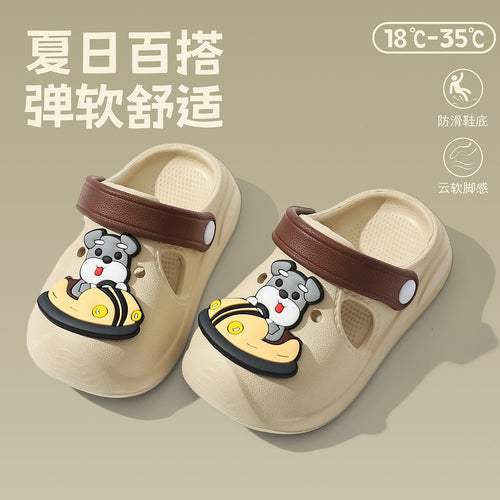 儿童洞洞鞋女童夏季防滑软底外穿DIY卡通可爱婴幼童沙滩凉拖鞋