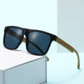 New Retro UV-Proof Bamboo Wood Men Sunglasses Trendy Versatile Sunglasses Overseas Fashionable Sunshade Sunglasses