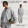 Men's Fall/Winter 430G Zip Fleece-Lined Thick Thermal Hoodie