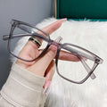 Prescription Finish Item Glasses Unisex Artsy Retro Square Trendy Student Bare Face Anti-Blue Plano Fashionable Prescription Sunglasses