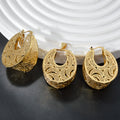 New Import Western Middle East Africa Gold Plated Necklace Earrings Set Fashionable Women 2-Piece Set Jewelry Set