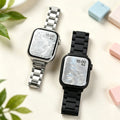 Fits Apple Band apple11 Band 3 Bead Chain Style Precision Steel iwatch10 Metal Couples Men Watch Band