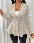 Fall-Winter Jacquard Long Sleeve Pattern Fitted Jacket