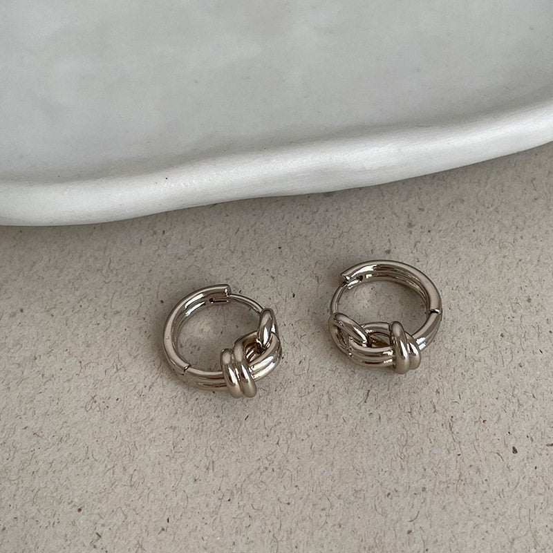 French Enamel Polka Dot Geometric Earrings - view 12