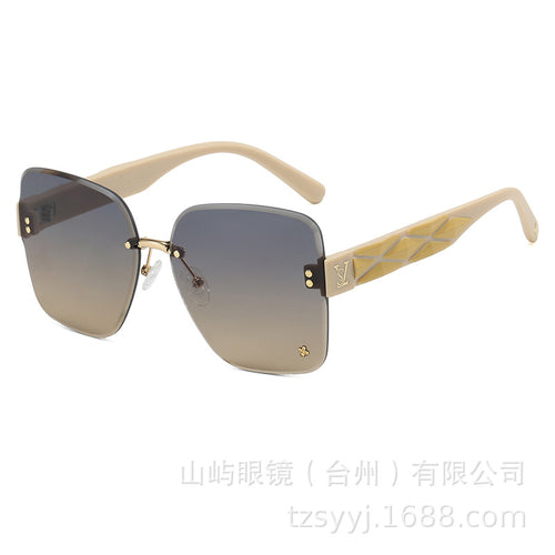 Women's Trendy Premium Designer Rimless Sunglasses
