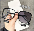 Light-Changing Blue-Light Glasses Influencer Trendy Glasses Frame Women Big Frame Bright Pink Bare Face Prescription Sunglasses Plano