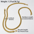New Bestseller Overseas Necklace Bracelet Set Western Men Women Hip-Hop Stainless Net Form Chain Jewelry Set