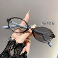 Light Feel Photochromic Prescription Glasses Anti-Blue Influencer Overseas Small-Frame Burst Book Nerd Frame Premium Elegant Prescription Sunglasses