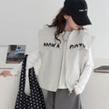 Girls' Stand Collar Vest Zip Top Wide-Leg Pants Two-Piece Set