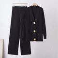 Fall Casual Fashion Cardigan + Pants + Top 2-Piece Set