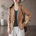 Women's Spring Casual 3/4 Sleeve Cropped Blazer + Top 2026 | Casual Blouse - White