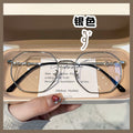 Photochromic Prescription Blue-Light Glasses Student Overseas Unisex Small Frame Bare Face Frame Face-Slimming Finish Item Prescription Sunglasses