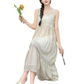 Women's Summer Ethnic Unique Fringe Camisole + Skirt 2-Piece Set 2026 - Peacock Blue
