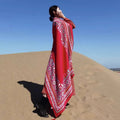 Women's Ethnic Shawl + Cape 2026 - Red