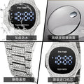 Item Time New Full Diamond Men Digital Watch Light Luxury Minimalist Men Watch Niche Premium Waterproof Watch Men