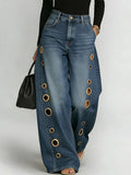 Casual High Waist Loose Wide Leg Pants