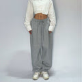 Sporty Retro Loose Wide Leg Pants