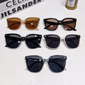 New Influencer Fashionable Premium Square Frame Glasses Women Big Frame UV-Proof Sunglasses Retro Trendy gm Sunglasses