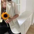 Women's Summer Fashion Elegant Short Sleeve Lightweight Loose Blazer + Top 2026 - As Pictured